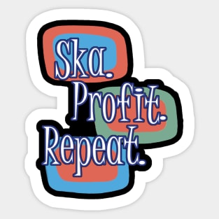 Ska Profit Repeat Retro Stack Sticker